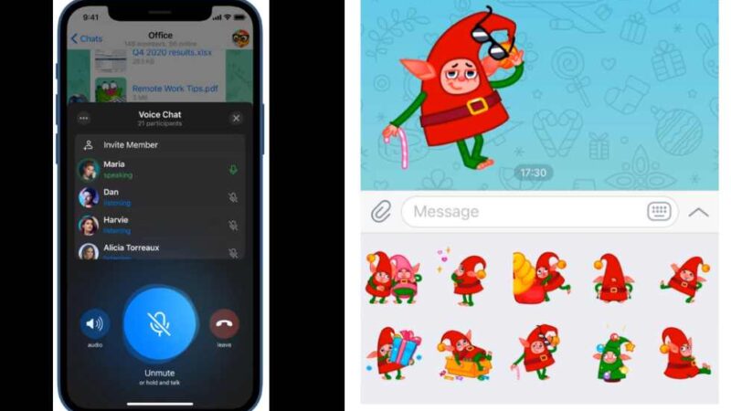 Telegram: New features, Voice chat | Video & Screen Sharing | Stickers
