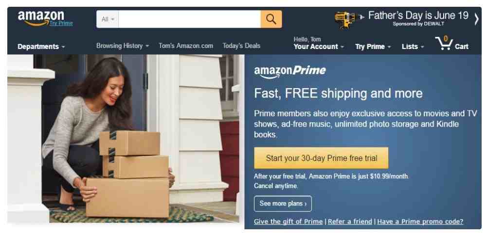 subscriptions based model as Amazon