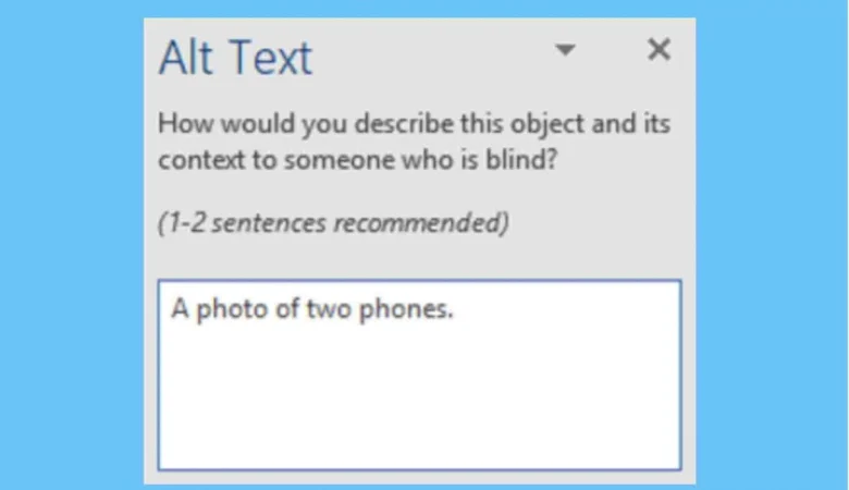 Alt text meaning